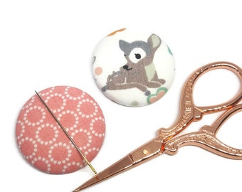 Fawn Needle Minder-Reversible Needleminder-Deer Needle Minder-Magnetic-Cross Stitch-Embroidery-Quilting-Sewing-Needlepoint-Kawaii DIY Supply