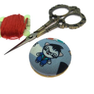 Doctor Needle Minder Space Kitty Needleminder Star Cross Stitch Forth Scarf Needlepoint Embroidery Quilting Arts and Crafts Handmade Supply