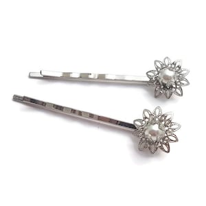 Pearl Hair Pins-Pearl Bobby Pins-Pearl Hair Slides-Wedding Hair Pins-Bridal Party Gifts-Bridesmaid Gifts-Bridal Veil-Wedding Accessory-Hair