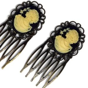 Lady Combs-Wedding Combs-Fashion Combs-Burlesque Hair-Hair Accessory-Cameo Hair Clips-Bridesmaid Gift-Mothers Day-Bridal Party-Fashion Comb