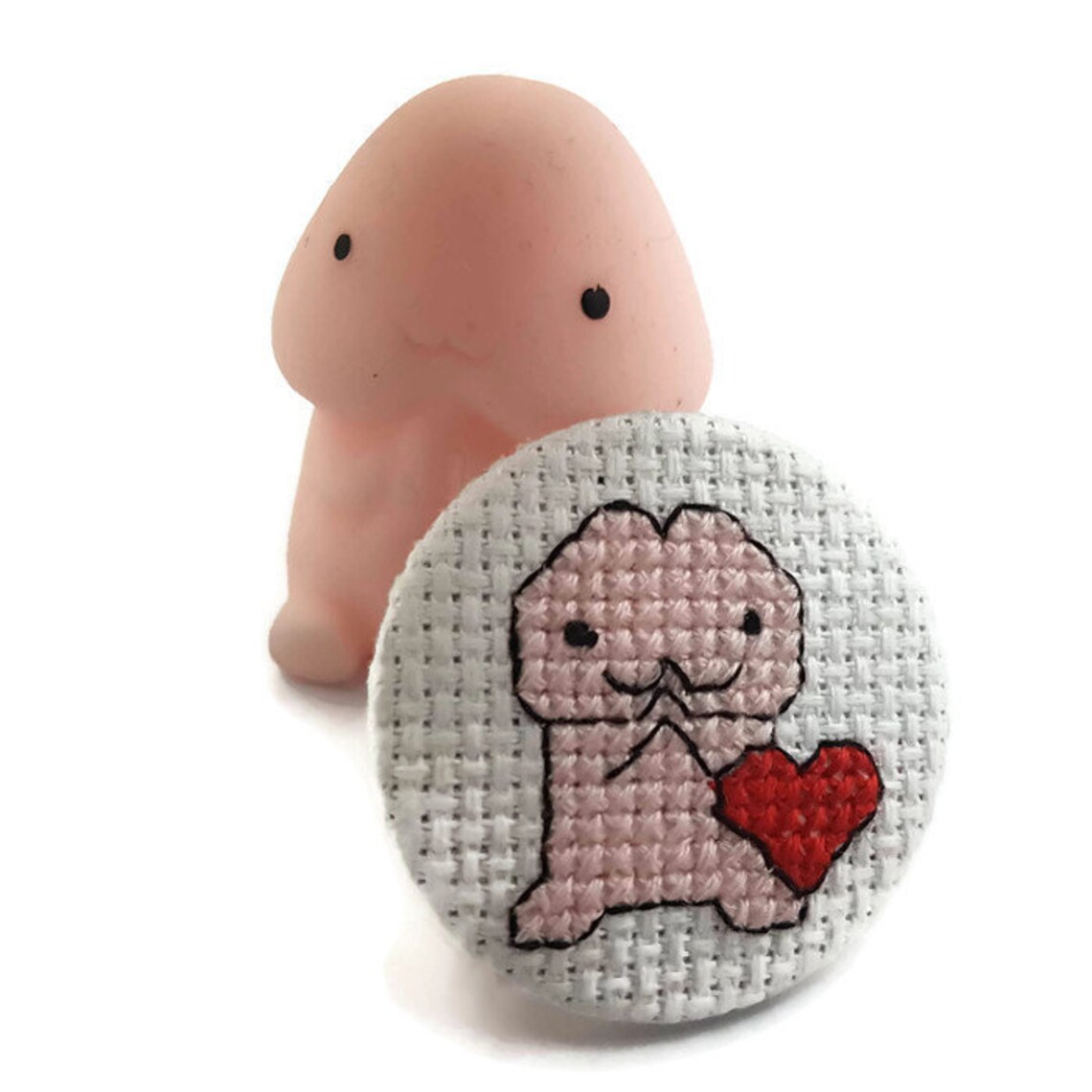 Happy Penis Pin-adult Badge-cross Stitch Accessory-gag - Etsy