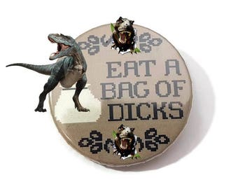 Eat a Bag of Dicks Pin-Profanity Badge-Pinback Buttons-Flair-Frenemy Pins-Gifts for Guys-I hate you pin-penis pin-dick pin-pingame strong
