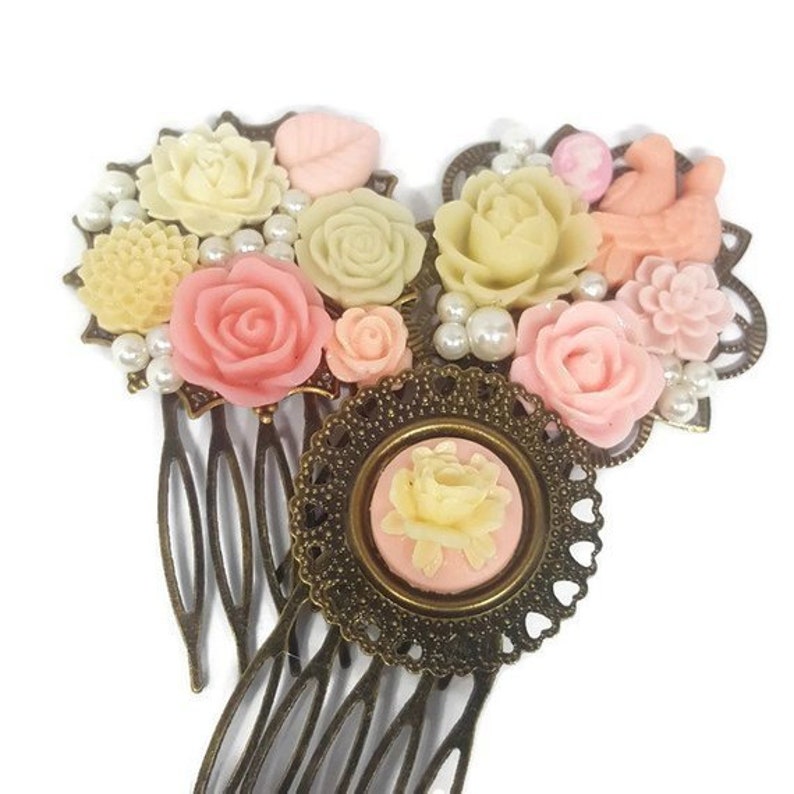 Purple Hair Clip Setset of 3flower Cliphair Etsy