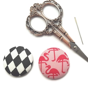 Flamingo Needle Minder-Reversible Needleminder-Magnetic-Cross Stitch-Embroidery-Sewing-Needlepoint-Animal Needle Minder-Handmade Supply-Bird