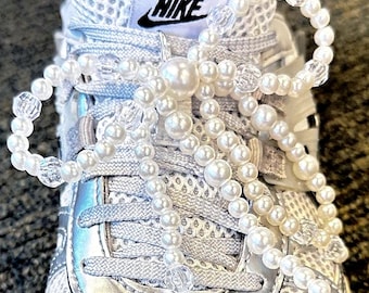 Dijes para zapatillas de boda (juego de 2) Joyas para zapatos con cinta de cuentas hechas a mano
