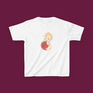 Koszulka Baby Angel Tee Brandy Kewpie Naklejka Coquette Biała Koszulka, Damska Top Słodka Grafika, Angelic Cartoon Art, Prezent Dla Niej, Casual Tee