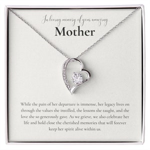 Sympathy Gift Loss of Mother, Memorial Necklace, Loss of Mother gift, Gift For Women, Mother Memorial Gift, Bereavement Gift,Death Of Mother