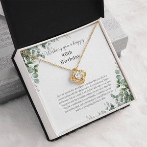 40. Geburtstag Halskette, 40. Geburtstagsgeschenk für Frau, 40. alles Gute zum Geburtstag, Geburtstagsgeschenk, Geschenk für Sie, Geschenk Bester Freund