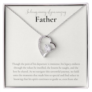 Beileid Geschenk Verlust des Vaters, Erinnerungs-Halskette, Verlust des Vaters Geschenk, Sympathie Geschenk, Vater-Gedenkgeschenk, Trauergeschenk, Tod des Vaters