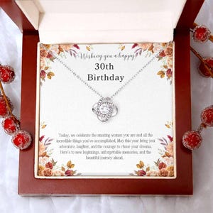 30th Birthday Necklace, 30th Birthday Gift for Woman, 30th Birthday, 30th Happy Birthday, Birthday Gift, Friend Gift, 30th Birthday Favors