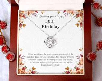 30th Birthday Necklace, 30th Birthday Gift for Woman, 30th Birthday, 30th Happy Birthday, Birthday Gift, Friend Gift, 30th Birthday Favors