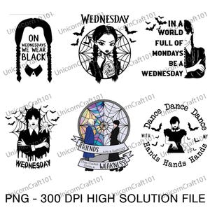 Wednesday Addams Halloween PNG: Black Tears Sublimation Image (Digital Download)