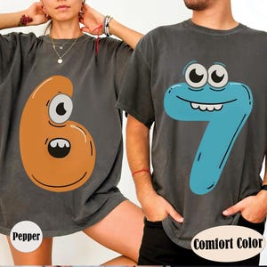 6 7 Shirts, Couples Halloween, Funny Matching Shirt, Trendy Tiktok Halloween Costume Shirt, 67 Trend, Six Seven Meme Sweatshirt