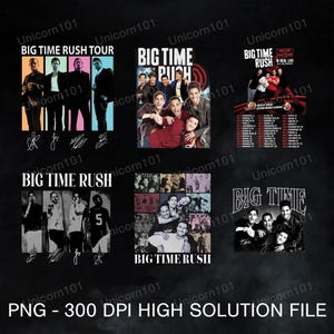PNG Big Time Rush Tour 2025 Bundle, Big Time Rush band Pop Music Fan shirt, Vintage Concert Band Tee, 90s Music Shirt BTR Fan Gift