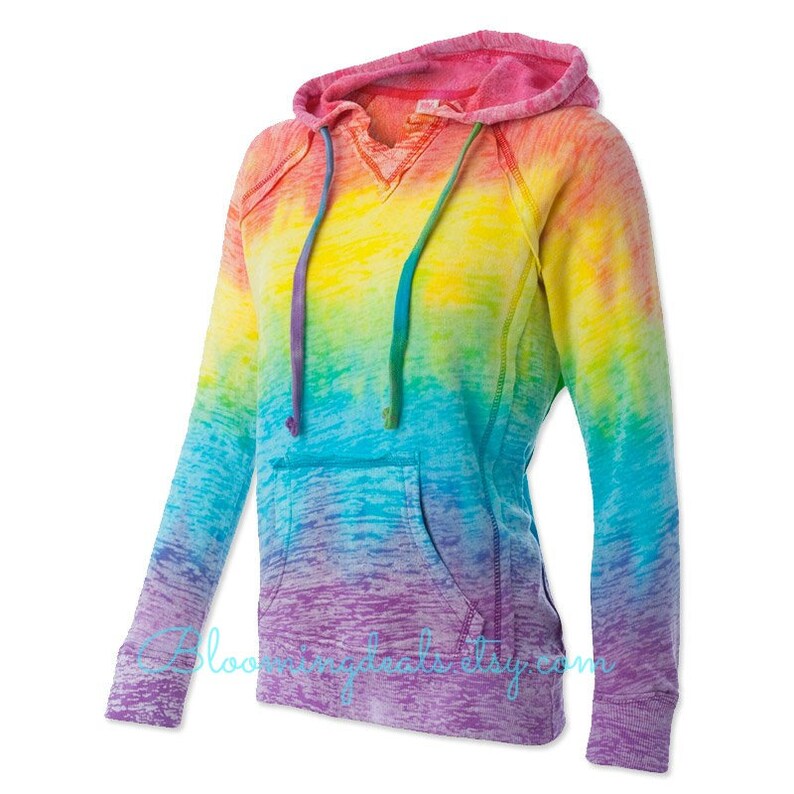 tie dye sweatshirt with name embroidered