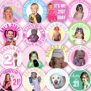 Custom 21st Birthday Sticker, Sign Night Sticker, Twenty First Birthday Stickers Perfect for Birthdays, 21st Party, 3" stickers, 2' stickers