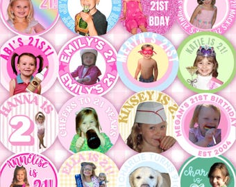 2" Stickers, Custom 21st Birthday Sticker, Sign Night Sticker, Twenty First Birthday Stickers Perfect for Birthdays, 21st Party