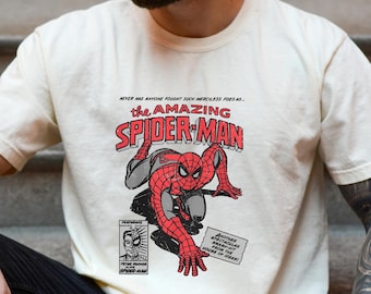 Comfort Colors Retro 90s Spiderman T-Shirt: MCU Fan Gift