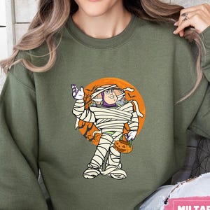 Disney Toy Story Mummy Buzz Lightyear Halloween Sweatshirt, Buzz Mummy Halloween Hoodie, Disneyland Halloween Matching Family Shirts