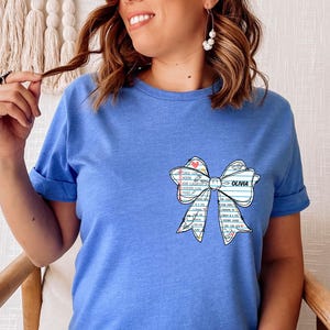Personalized Back to School Teacher T- Shirt, Retro Teacher Coquette Pencil Bow Tee, First Day of School Teacher Gift, Teacher Matching Tees