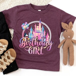 Disney Birthday Girl Shirt, Mickey Birthday Party Tee, Birthday Celebration T-Shirt, Magical Castle Birthday Shirt, Birthday Trip Tee