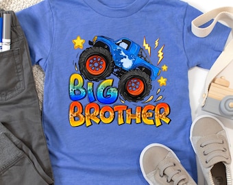 Monster Truck Big Brother Shirt: Sibling Announcement Gift