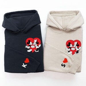 Mickey and Minnie Matching Couple Hoodies: Valentine&#39;s Day Sweatshirt