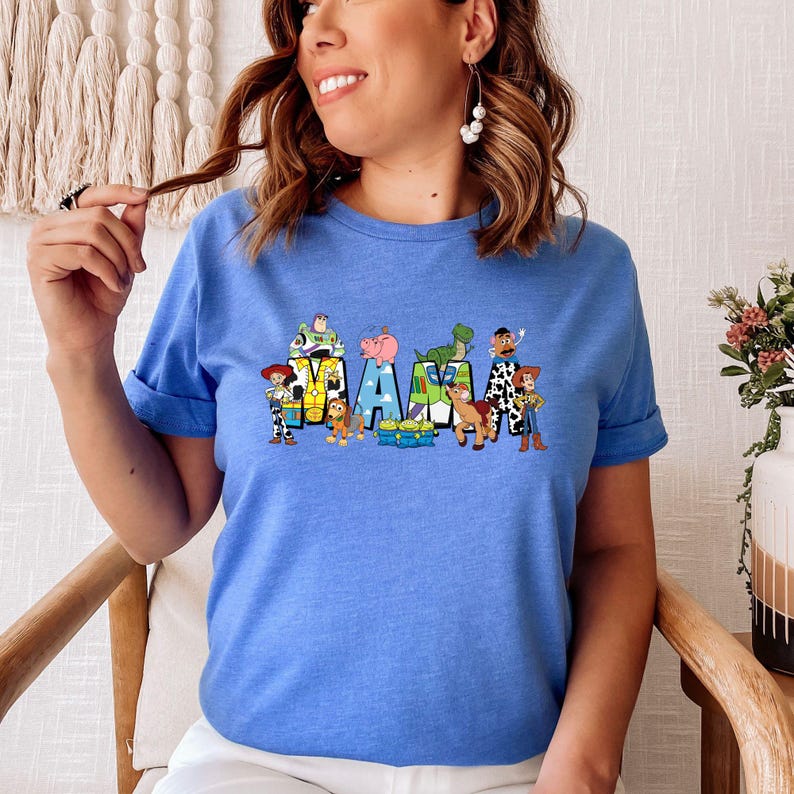 Toy Story Mama Shirt, Mom T-Shirt, Mothers Day Gift H. Columbia Blue