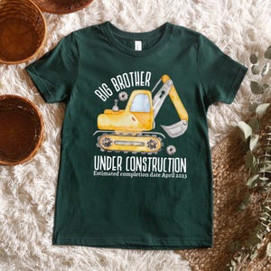 Big brother tshirt, big brother shirt, big brother under construction, big brother digger bodyuit, pregnancy announcement