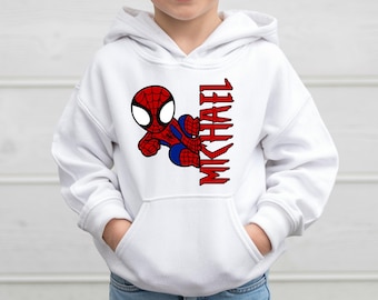 Custom Spiderman Boys Sweatshirt and Hoodie: Birthday Boy Fleece Sweatshirt