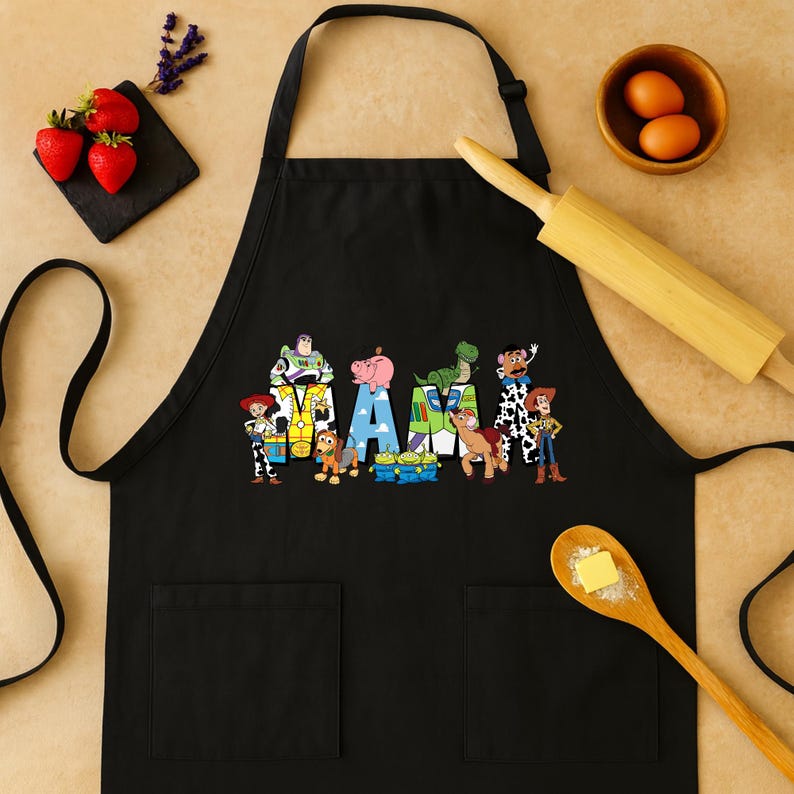 Retro Disney All Characters Mother’s Day Apron, Mama Toy Story Apron ...