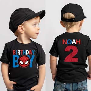 Custom Name Spiderman Birthday Shirt: Family Party Tee