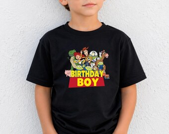 Custom Toy Story Birthday Boy Shirt, Matching Family Toy Story Shirts, Personalized Toddler Birthday Tee, Woody and Buzz Party Outfit
