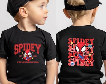 2-sided Spidey and His Amazing Friends Shirt, Ghost Spider Spin Matching Tee