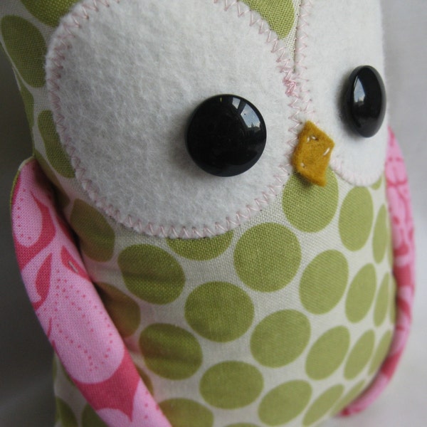 Owl bookend with Amy Butler fabric