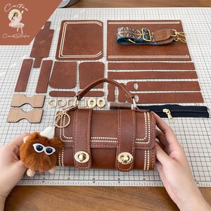 DIY Split Leather Handbags for Women - Genuine Leather in Various Colors with Tutorial Video | Perfect Christmas Gift| Bag Kit Handmade