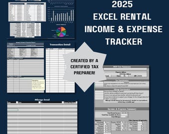 2025 Rental Excel Income & Expense Tracker-- (TAX SUMMARY included)