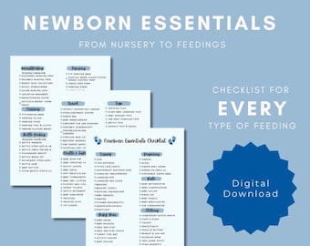 Newborn Essentials Checklist Blue