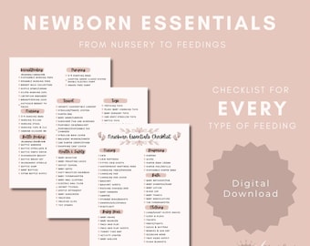 Newborn Essential Checklist Pink