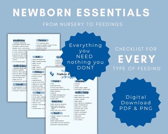 Newborn Basics Checklist Blue