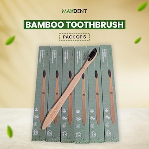 Maxdent Bamboo toothbrush 6 units