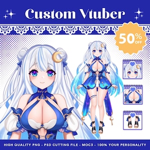 Custom Anime VTuber Live2D Model: Unique Avatar & Rigging Commission for Streamers