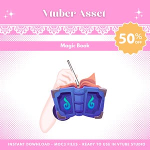 Libro de hechizos mágicos, activo de Vtuber, accesorio de grimorio flotante, tomo místico para la actuación de personajes en transmisión en vivo