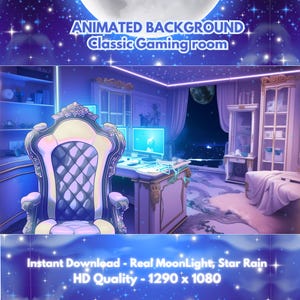 Classic Gaming Room VTuber Background Digital Download, Cozy Retro Stream Overlay for Twitch & YouTube