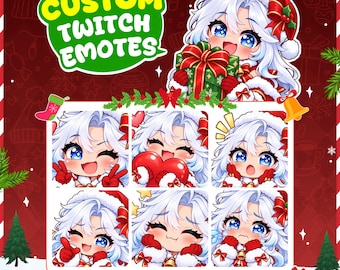 Emote chibi personalizado, ilustración de personaje de streamer de Twitch y Discord