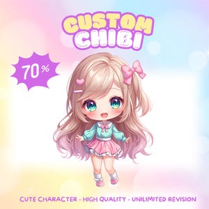 カスタム チビ、チビ キャラクター、カスタム チビ コミッション、チビ、ファンアート、高品質カスタム、チビ アニメ アート、かわいいアニメ チビ、チビ ロゴ
