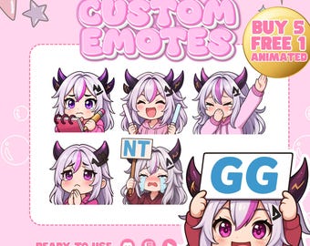 Benutzerdefinierte Twitch Emotes Auftragsarbeit, personalisierte Discord Chat Icons für Streamer