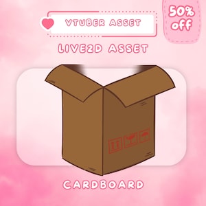 zasób bulwy | pudełko tekturowe, wersja Live2D Rigged, gotowy zasób, pudełko Adopt me, kruche pudełko, Rigged Box