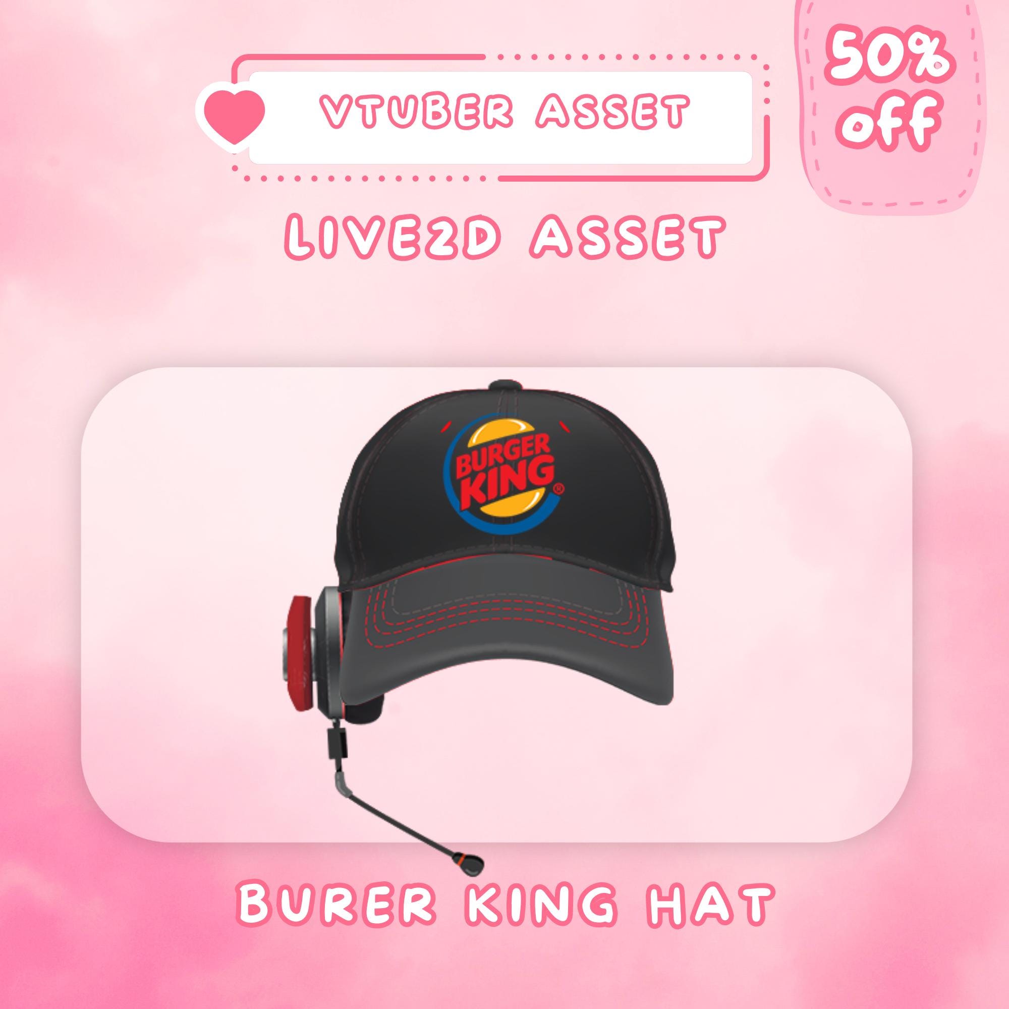Vtuber Asset Burger King Hat | Funny Crown PNG Digital Download for ...