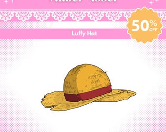 Pirate Straw Hat Inspired By Luffy Vtuber Asset Fully Rigged Adventure Headwear Ready To Use Animated Prop